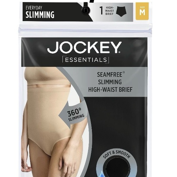 Jockey Essentials women’s seamfree slimming high-waist brief; size: M - Picture 3 of 4